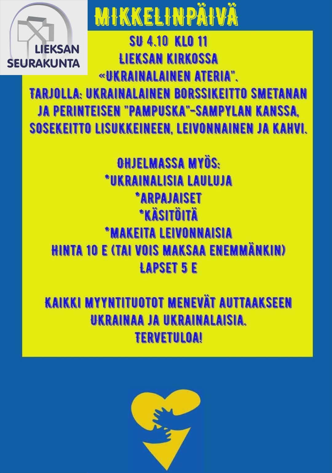 Mikkelin päivän messu ja Ukrainalainen ateria